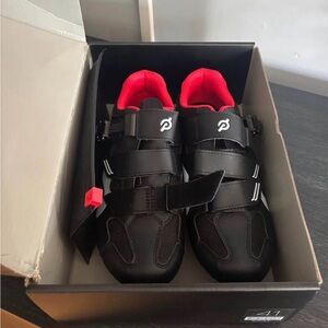 Peloton Black and Red Cycling Shoes